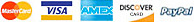 We accept Mastercard, Visa, American Express, Discover Card, and PayPal